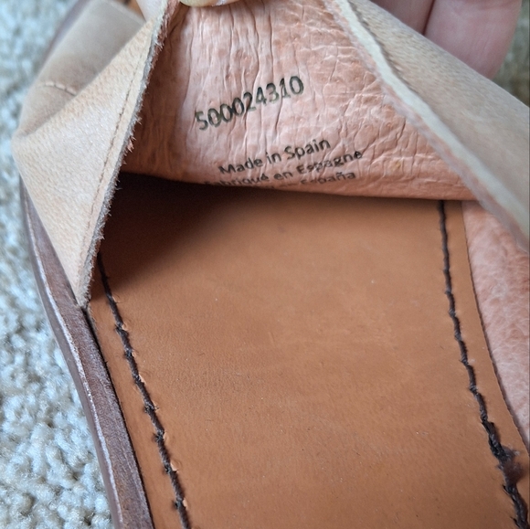 Free People Mont Blanc Womens Tan Slip On Leather Sandal Size 37.5 (7.5) - Picture 8 of 10